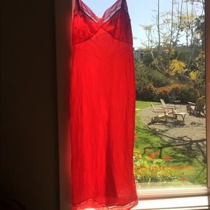 Vintage red lingerie slip